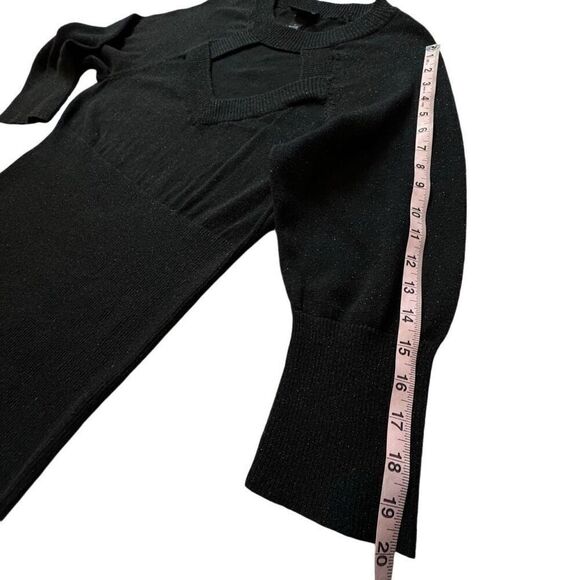 Torrid Metallic Sweater Knit Tunic Women’s 2X Black Sparkle Cut Out - Picture 6 of 12